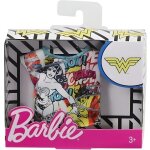 Barbie - habit pour poupee mannequin - debardeur wonder woman multicolore - vetement - tenue top dc - ...