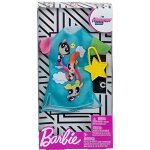 Barbie - habit poupee mannequin - robe supers nanas bleue avec sac a main jaune - vetement - tenue - ...