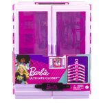 Dressing pour poupe - barbie - hjl65 - multicolore - transportable - 6 cintres inclus