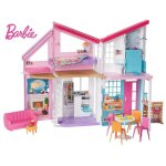 Barbie - la maison malibu - maison de poupes 6 pices  2 tages - plus de 25 accessoires - ds 3 ans ...