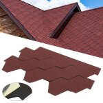 Bardeaux bitum�s toiture shingle mosa�que ? bardeaux bitumineux pour abri de jardin / garage ? rouge ...