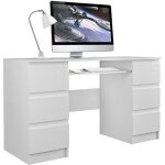 Bari - bureau informatique - bureau dordinateur - 6 tiroirs + support clavier coulissant - mobilier de ... Bari - bureau informatique - bureau dordinateur - 6 tiroirs + support clavier coulissant - mobilier de ...