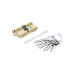 Barillet cylindre de serrure 60 mm en laiton avec 5 cles