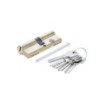 Barillet cylindre de serrure - bgs do it yourself - 80 mm - laiton - 5 cls incluses