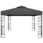 Barnum anthracite - sarazyj�tonnelle pliant / tonnelle de f�te - anti - uv - avec double toit - 3x4 m ...