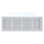 Barnum blanc - lemon�tente de r�ception pliant / tonnelle de f�te - anti - uv - avec parois blanc 3x6 ...