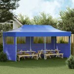 Barnum bleu - lemon�tente de r�ception pliant / tonnelle de f�te - anti - uv - bleue 3 x 6 m - j1996056 ...