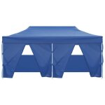 Barnum bleu - sarazyj�tente de r�ception pliant / tonnelle de f�te - anti - uv - avec 4 parois 3x6 m ...