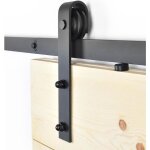 Barnwoodweb syst�me de porte coulissante droit 200cm ferrure de porte coulissante droit ensemble complet ...