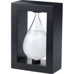 Barom�tre - carlo milano - mod�le 14 cm - verre souffl� - bois noir laqu� - pr�visions m�t�o