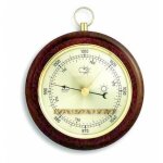 Barom�tre mural - tfa dostmann - �18 cm - noyer - pr�vision m�t�o - fabrication allemande