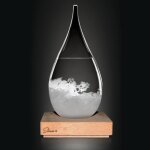 Baromtre tempte - cadeau maestro bois naturel et blanc