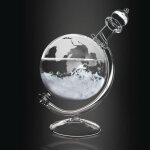 Baromètre tempête globe - cadeau maestro bois naturel et blanc Baromètre tempête globe - cadeau maestro bois naturel et blanc