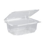 Barquettes avec couvercle attenant en pet 1000 ml par 50