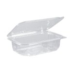 Barquettes avec couvercle attenant en pet 750 ml par 50