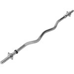 Gorilla sports barre dhaltre curl - sz 120 cm  30 mm chrome antidrapante 2 fermoirs toiles jusqu ...