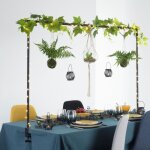 Barre dcorative de table noir l200cm - atmosphera createur dinterieur