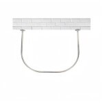 Barre de douche extensible en u ajustable 90 - 130 cm acier inox installation sans per�age - design courbe ...