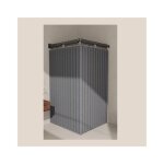 Barre de douche pliable avec ventouserideau inclus(2�18 m)anneaux fournisfixation sans per�ageid�ale ...