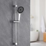 Barre de douche - sofetiy max - sofetiy max - 71 cm - support 360� - pomme 5 fonctions - flexible inox ...