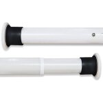 Barre extensible à rideau - bailey jo - 360 - 410cm - acier composé - sans perçage - couleur crème Barre extensible à rideau - bailey jo - 360 - 410cm - acier composé - sans perçage - couleur crème