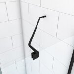 Barre de fixation dangle noir mat pour douche a litalienne - barre de fixation murale dangle