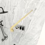 Barre de fixation murale or dore brosse rglable de 70  100cm pour paroi de douche freedom 2 gold