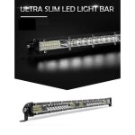 Barre lumineuse ultra fin led 12 - 24v 78w ip67 phare de travail faisceau combin spot et flood