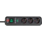 Barre multiprise - brennenstuhl - 1158820315 - 3 prises - protection anti - surtension - anthracite
