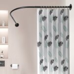 Barre de rideau de douche 90 - 130 x 90 - 130 cm (mod�le c) - noir