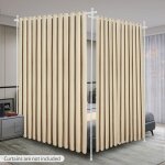 Barre de rideau de s�paration de lit sans perforation transversale de 3 stands 2 (sans rideau) - barre ...