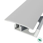 Barre de seuil + base joint dilatation aluminium coloris (03) argent long 90 cm larg 35cm ht 14cm forestea ...