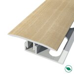 Barre de seuil + base joint dilatation aluminium coloris (42) ch�ne poli long 90 cm larg 35cm ht 14cm ...