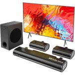 Barre de son - hiwill - a51 - 5. 1 dolby atmos - 380w - enceintes surround - noir