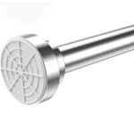 Barre � tension de douche tringle � rideaux sans per�age tige barre inox t�l�scopique 105 - 195cm