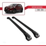 Barres de toit - ace - 1 - nissan qashqai 2010 - 2014 - aluminium - noir - charge utile < 300 kg