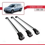 Barres de toit ace - 1 railing pour citroen c - crosser 2006 - 2013 - apline - gris - charge utile < ...