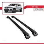 Barres de toit - ace - 1 - pour seat ateca 2016 - 2023 - aluminium - noir - charge utile < 300 kg