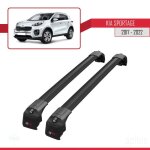 Barres de toit - ace - 2 - kia sportage (ql) 2017 - 2022 - aluminium - noir - charge utile < 300 kg