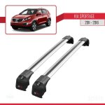 Barres de toit ace - 2 kia sportage (sl) 2011 - 2016 aluminium gris
