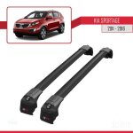 Barres de toit - ace - 2 - kia sportage (sl) 2011 - 2016 - aluminium - noir - charge utile < 300 kg