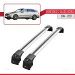 Barres de toit - ace - 2 - mercedes c - class (s205) - aluminium - gris - charge < 300 kg Barres de toit - ace - 2 - mercedes c - class (s205) - aluminium - gris - charge < 300 kg