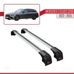 Compatible avec mercedes classe c 5 (s206) 2022 - 2026 ace - 2 barres de toit railing porte - bagages ...