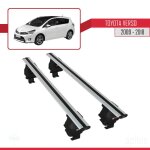 Barres de toit - ace - 4 - compatible toyota verso 2009 - 2018 - aluminium - gris - charge < 300 kg