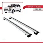 Barres de toit - citron - c3 picasso - basic modle - aluminium - gris - charge < 300 kg