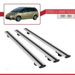 Barres de toit - citro�n - c4 grand picasso - mod�le basic - 3 pi�ces - aluminium - gris