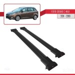 Barres de toit - fly - modle noir - pour ford grand c - max 2011 - 2019 - charge utile < 300 kg - aluminium ...