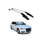 Barres de toit longitudinales pour audi a3 2003 - 2012 en alu gris