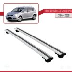 Barres de toit - toyota - corolla verso (e120) - mod�le basic - aluminium - gris
