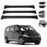 Barres de toit transversales pour mercedes viano vito w638 w639 w447 2003 - 2020 en aluminium noir